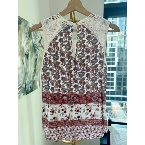 Anthropologie | Maeve | Laced Eleanor Sleeveless Blouse | Sz Small - Picture 4 of 7